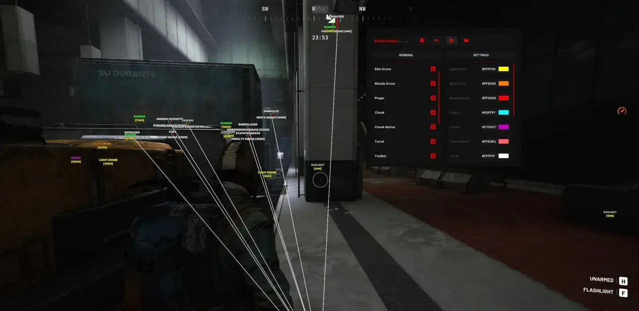 BLANK Cheat-Menü, Screenshot 1