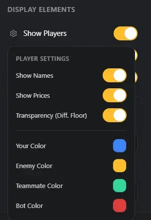 Menu do cheat BYSTER RADAR, captura 1