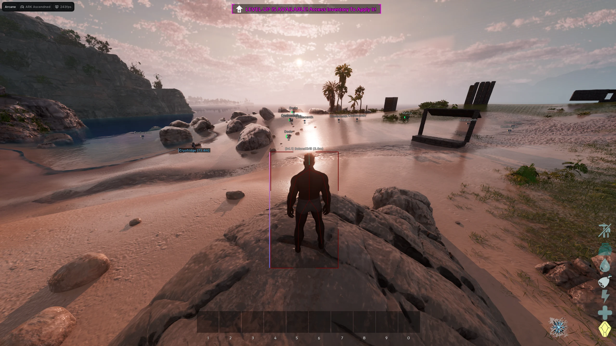 ARCANE cheat menu, screenshot 1