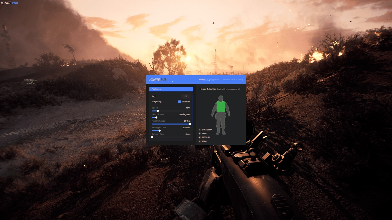 IGNITE Cheat-Menü, Screenshot 1