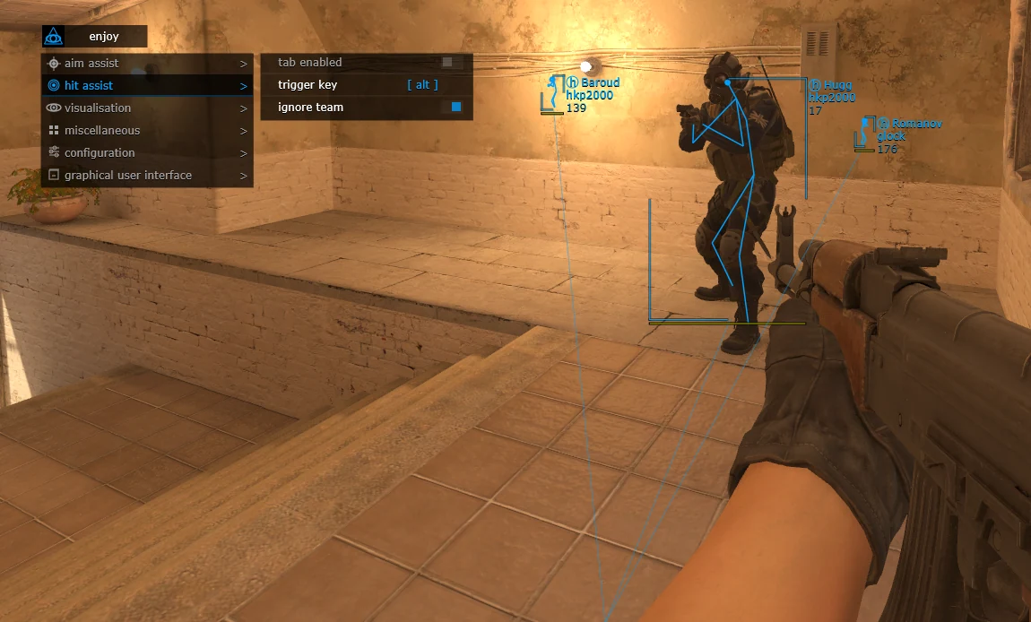MASON Cheat-Menü, Screenshot 1