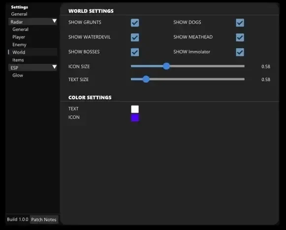 Menu do cheat HUNT CLUTCH DMA, captura 1