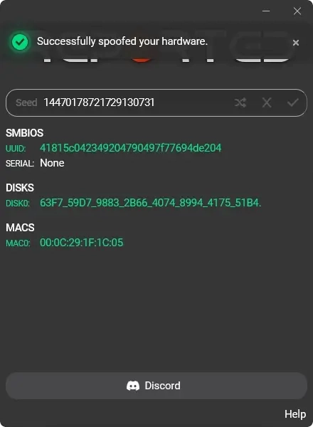 Menu du cheat REPORTED, capture 1