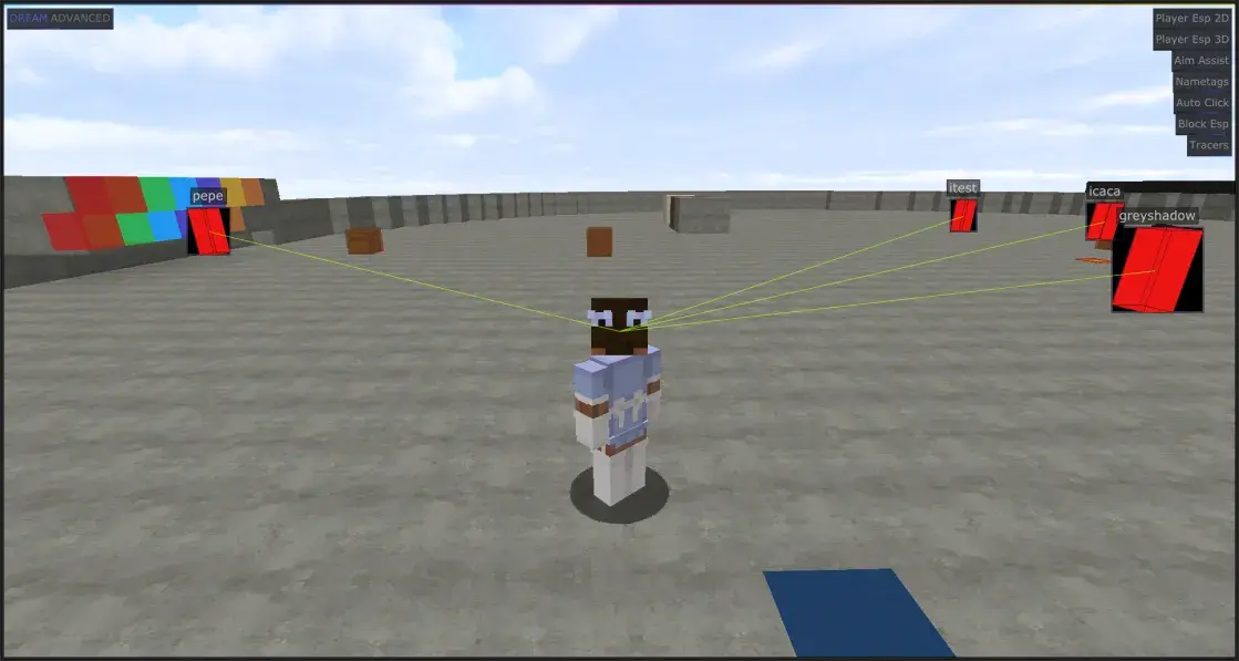 Menu du cheat DREAM ADVANCED, capture 1