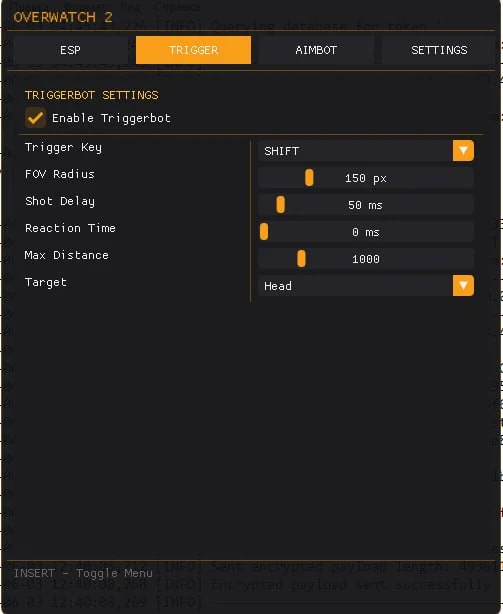 MASON cheat menu, screenshot 1