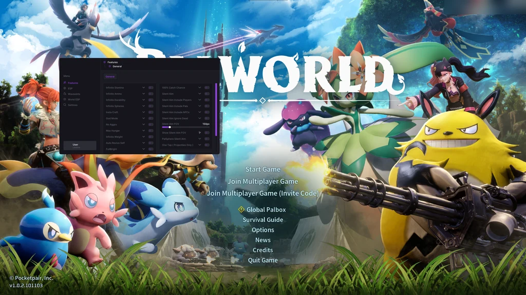 KRUSH Cheat-Menü, Screenshot 1