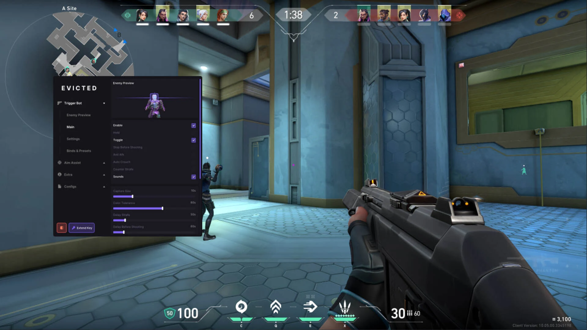 Menu du cheat EVICTED TRIGGERBOT, capture 1