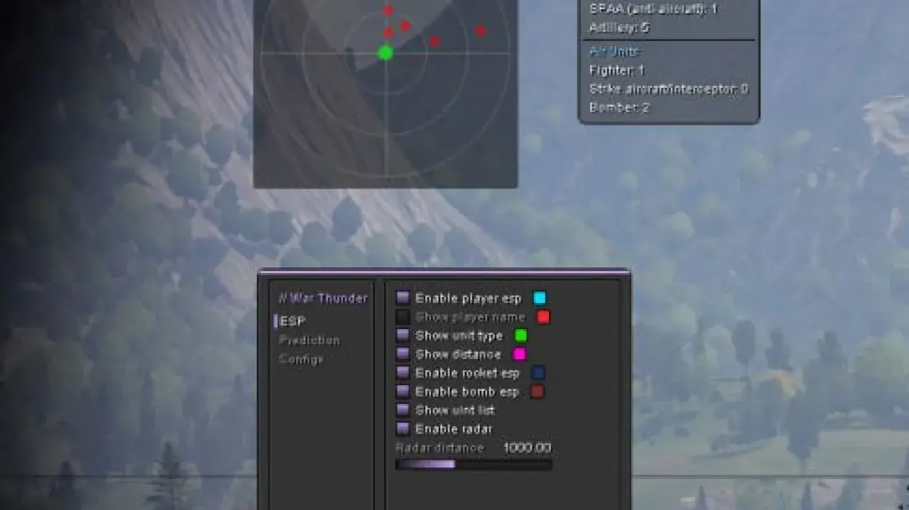 Menú del cheat MEMEZ, captura 1